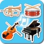 musical instruments sounds android application logo